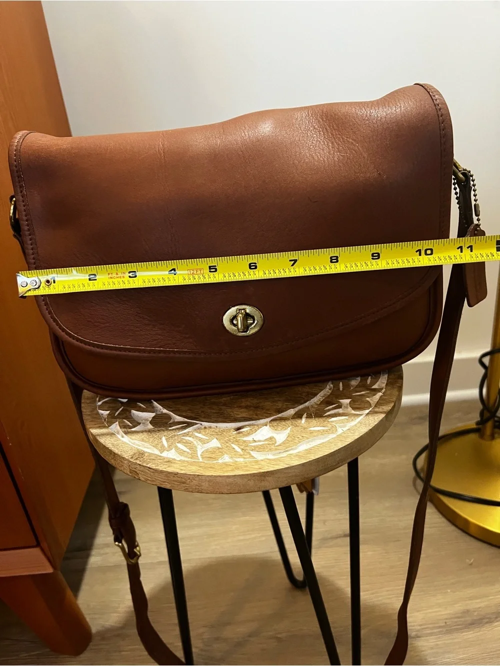 Vintage Coach City Bag Classic Brown Leather Crossbody Bag # 9790 - Picture 9 of 14